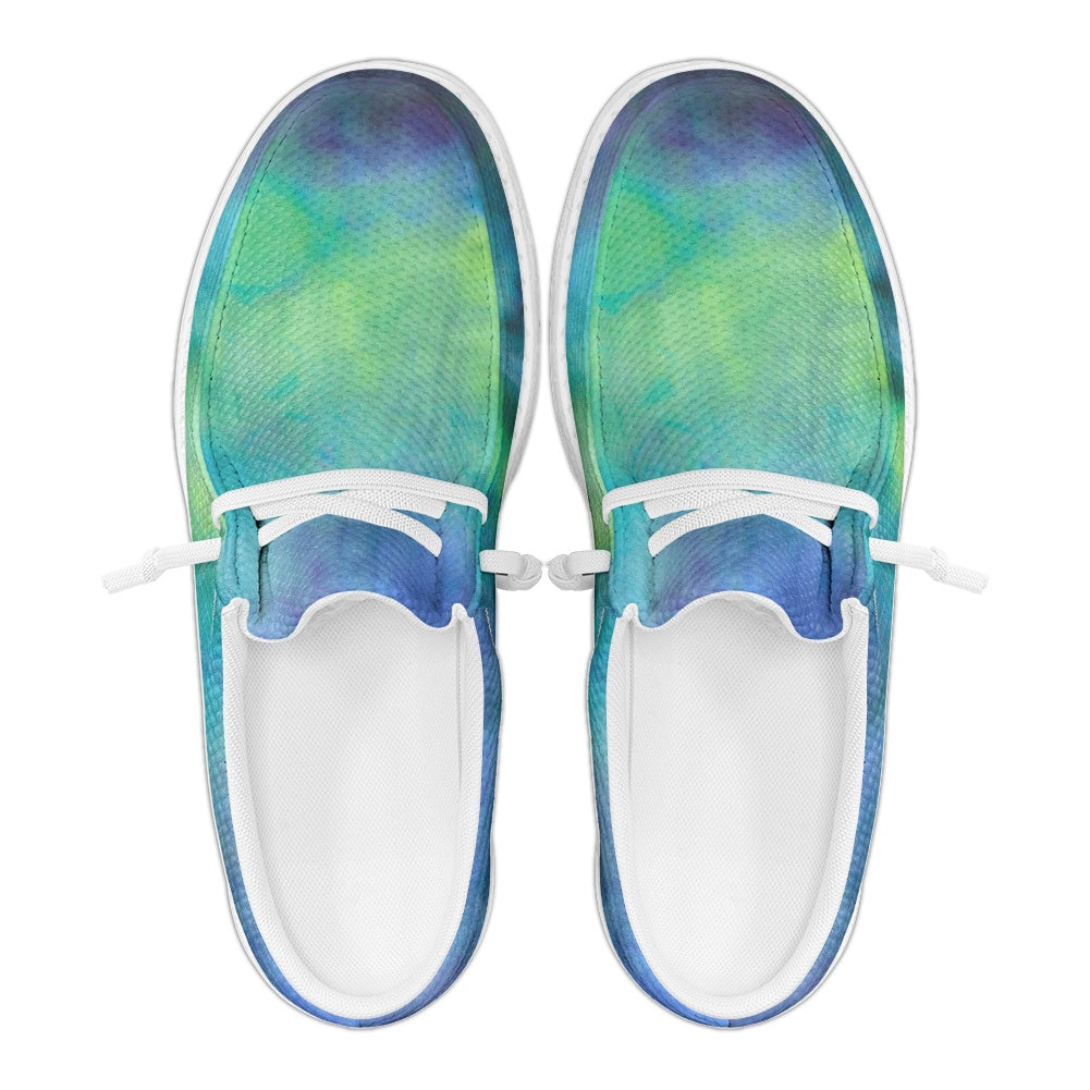 Aqua Tie Dye MESH DUDE SHOES