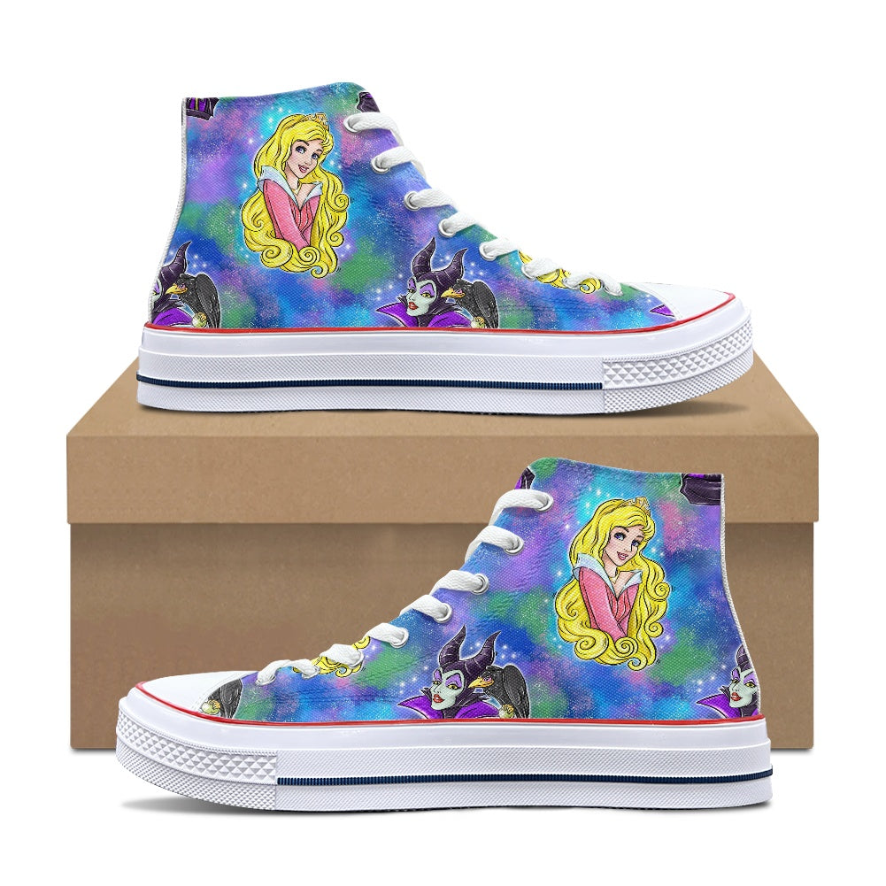 Sleepy Princess High Top Canvas Shoes