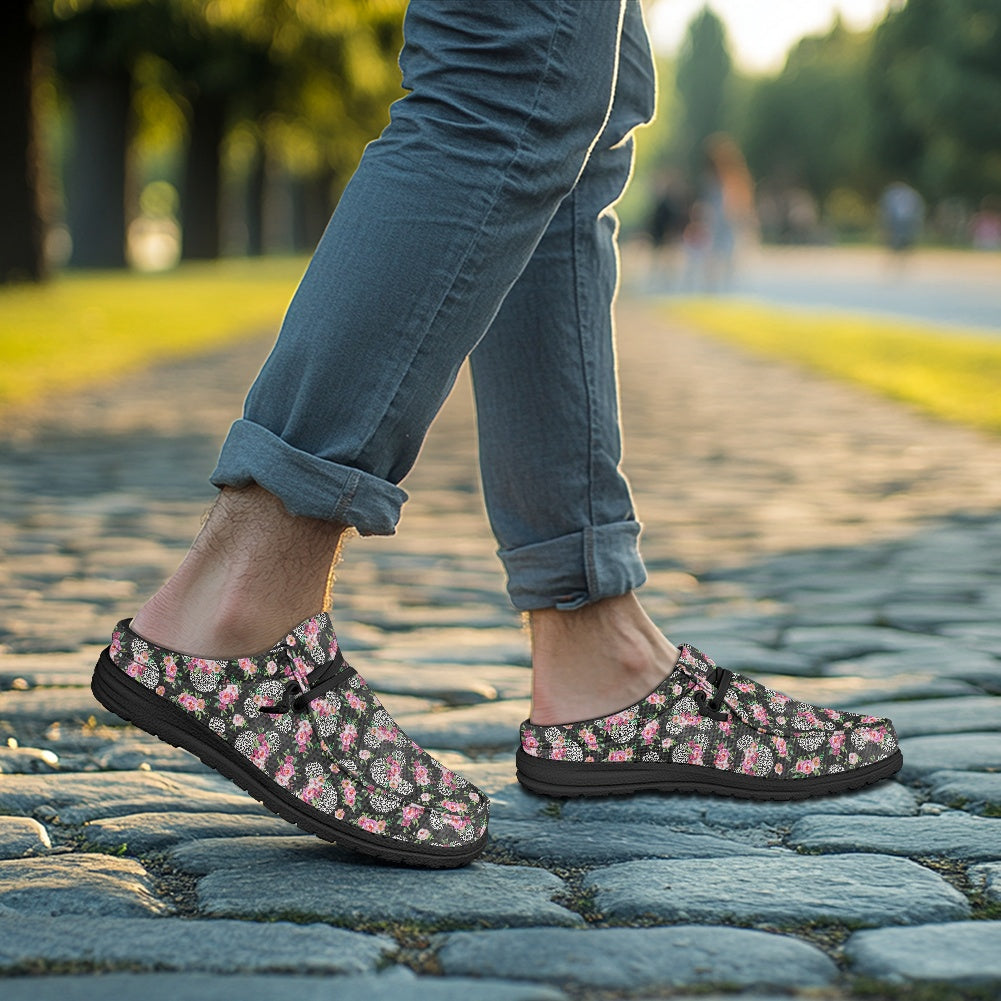 Floral Cheetah Black MESH DUDE SHOES