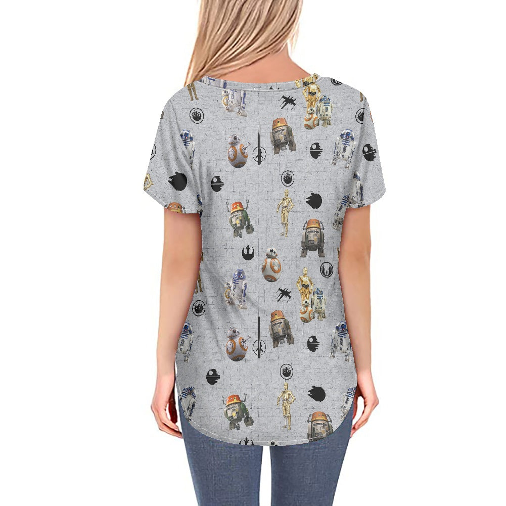 Droids Women's V-neck Top