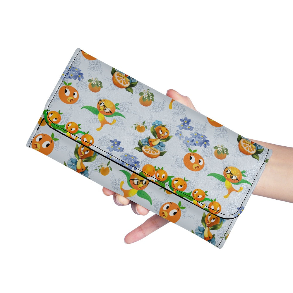 Classic Orange Bird Long Folding Wallet