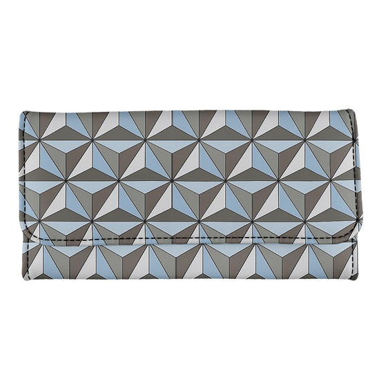 Spaceship Earth Long Folding Wallet