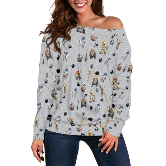 Droids Women's one-shoulder top