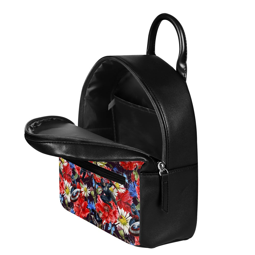 Floral Cap Small Backpack