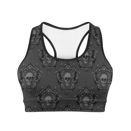 Skull Damask Women's Sports Vest