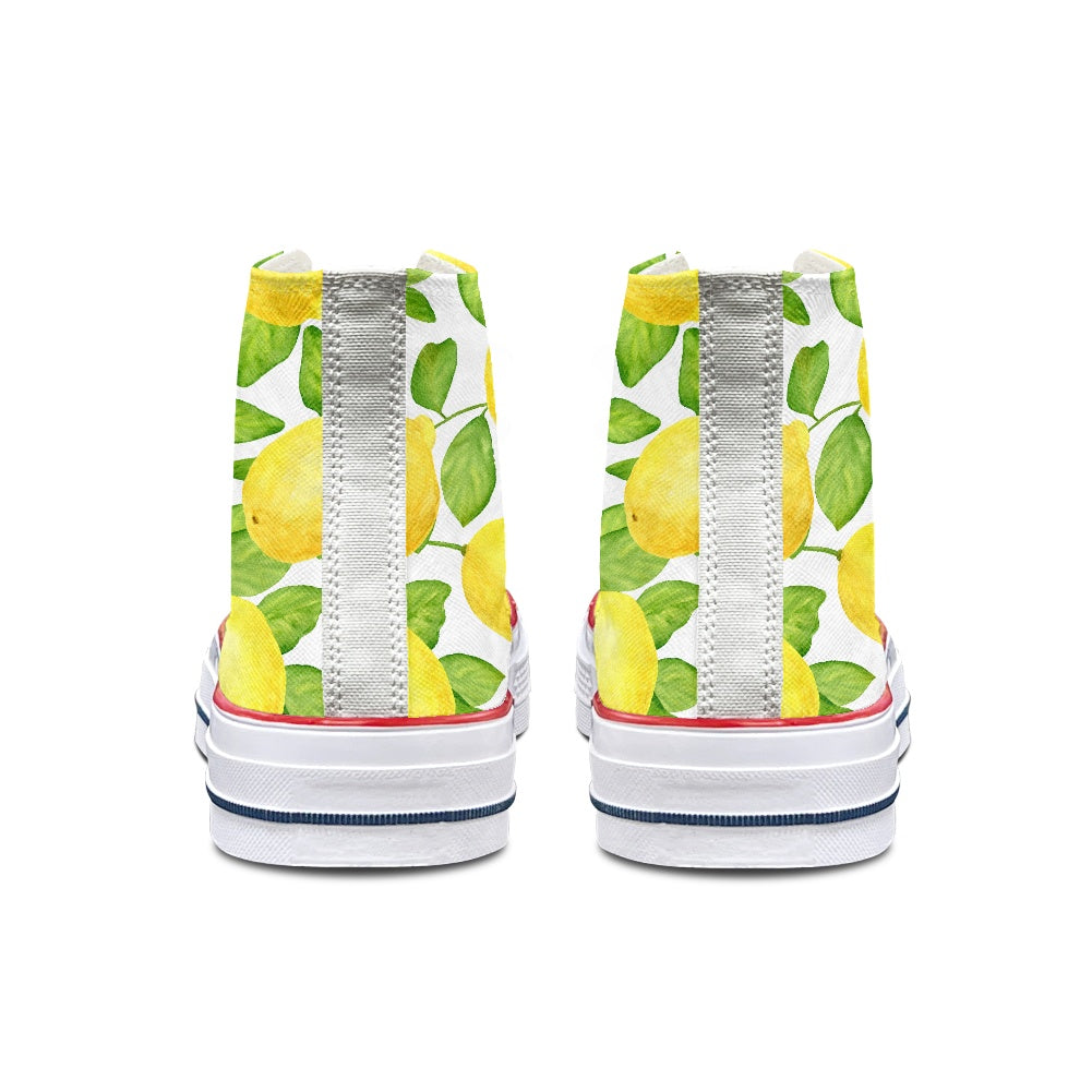 Lemons High Top Canvas Shoes