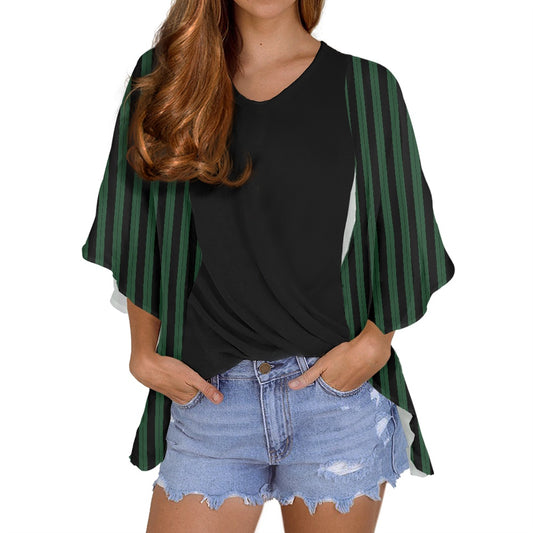 HM Wallpaper Stripe Women's cardigan chiffon shirt