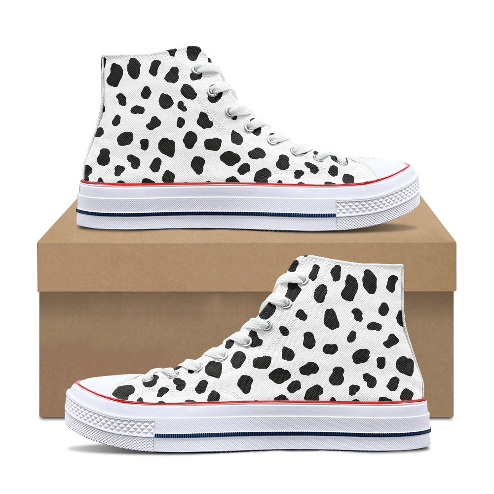 Dalmatian Spots High Top Canvas Shoes