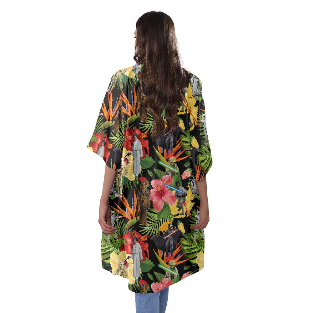 Tropical SW Women's Half Sleeve Kimono Cardigan