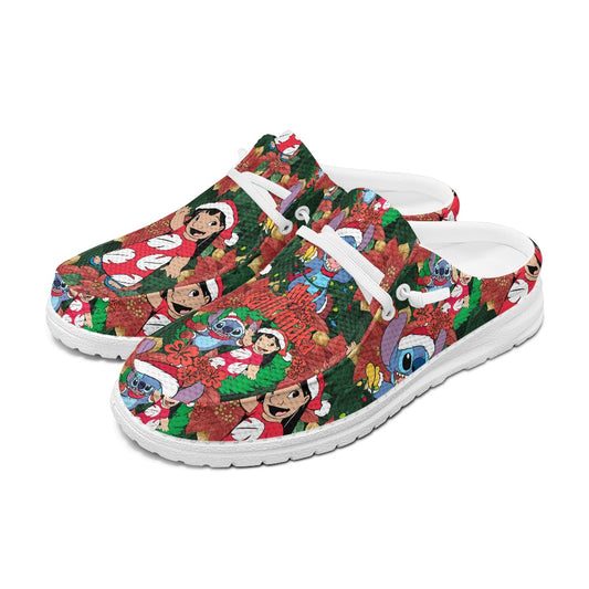 Hawaiian Christmas MESH DUDE SHOES