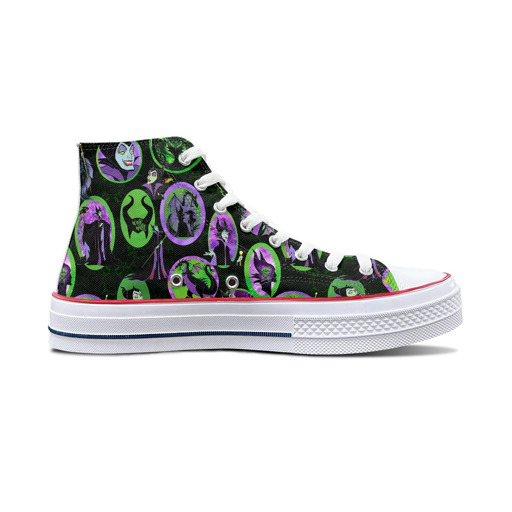 Evil Fairy Flames High Top Canvas Shoes