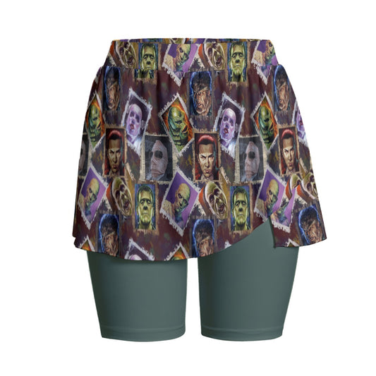 Movie Monsters Women's Sports Skorts