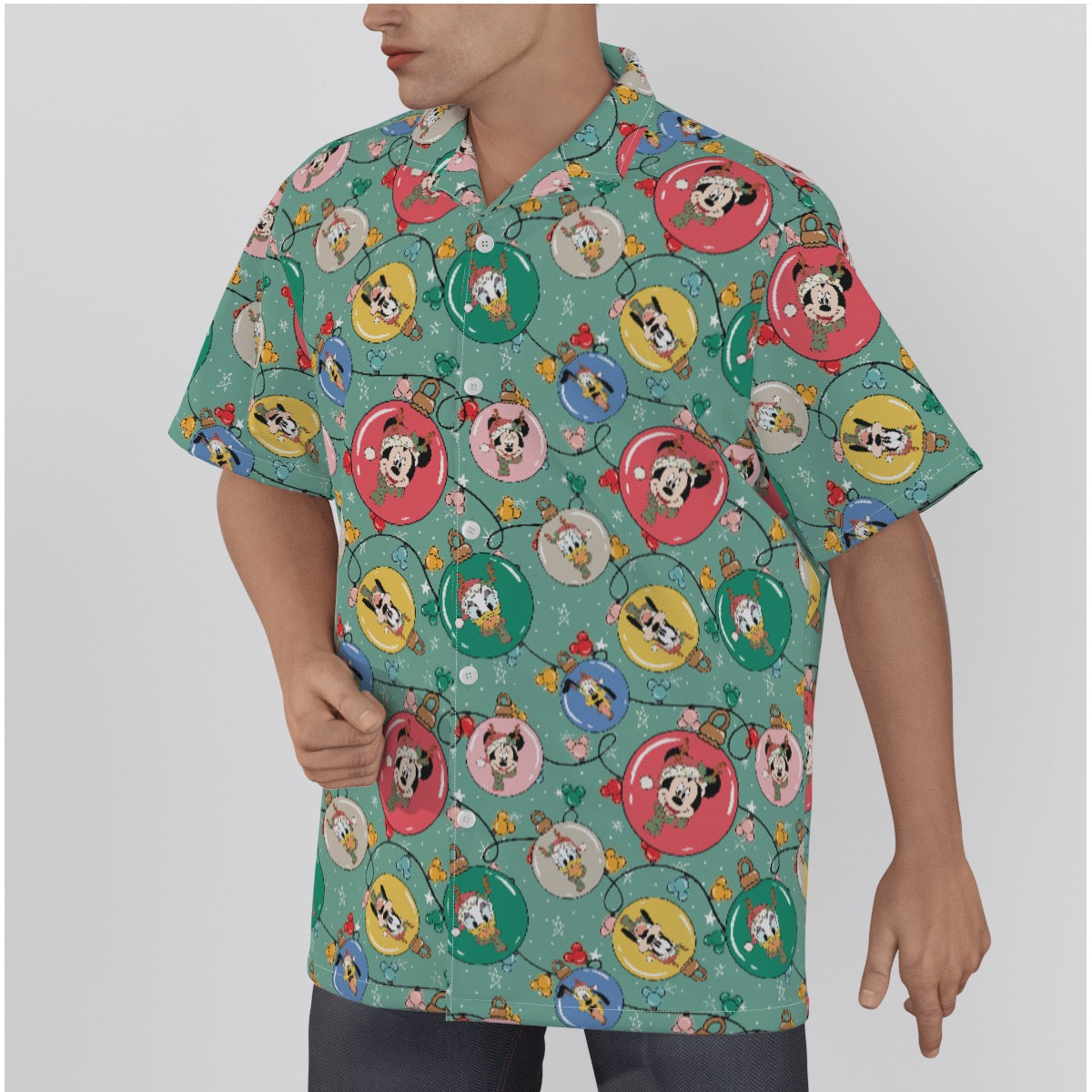 Ornament Pals Men's Hawaiian Shirt With Button Closure