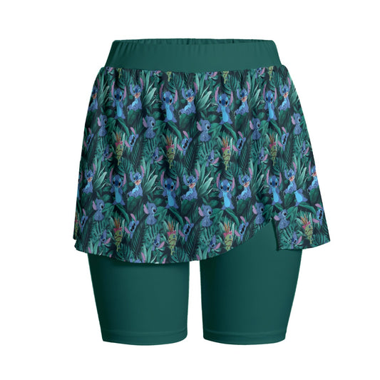 Tropical Alien Women's Sports Skorts