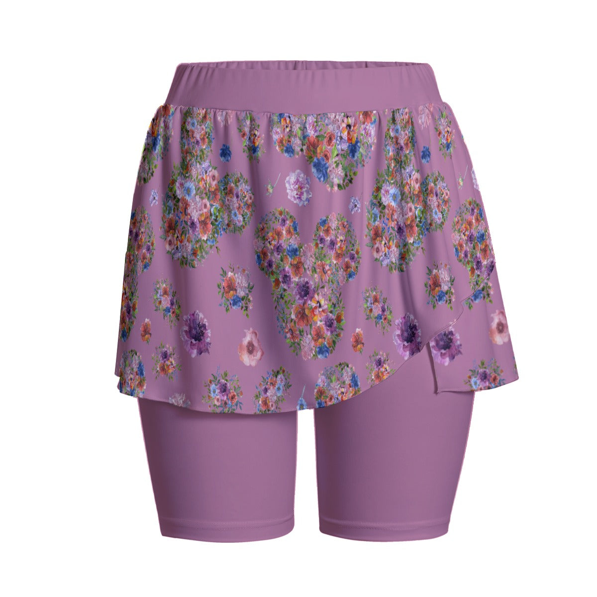 Floral Mouse Women's Sports Skorts