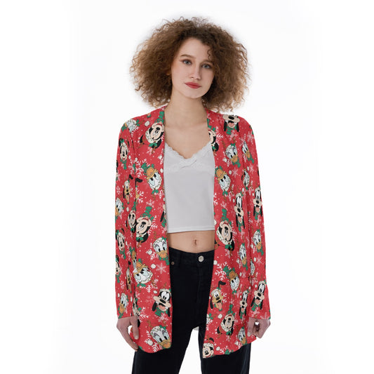 Christmas Friends Women's Cardigan With Pocket