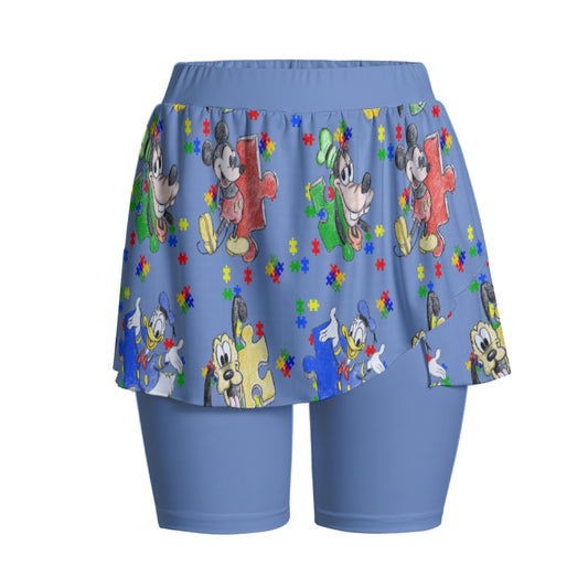 Puzzle Piece Pals Women's Sports Skorts