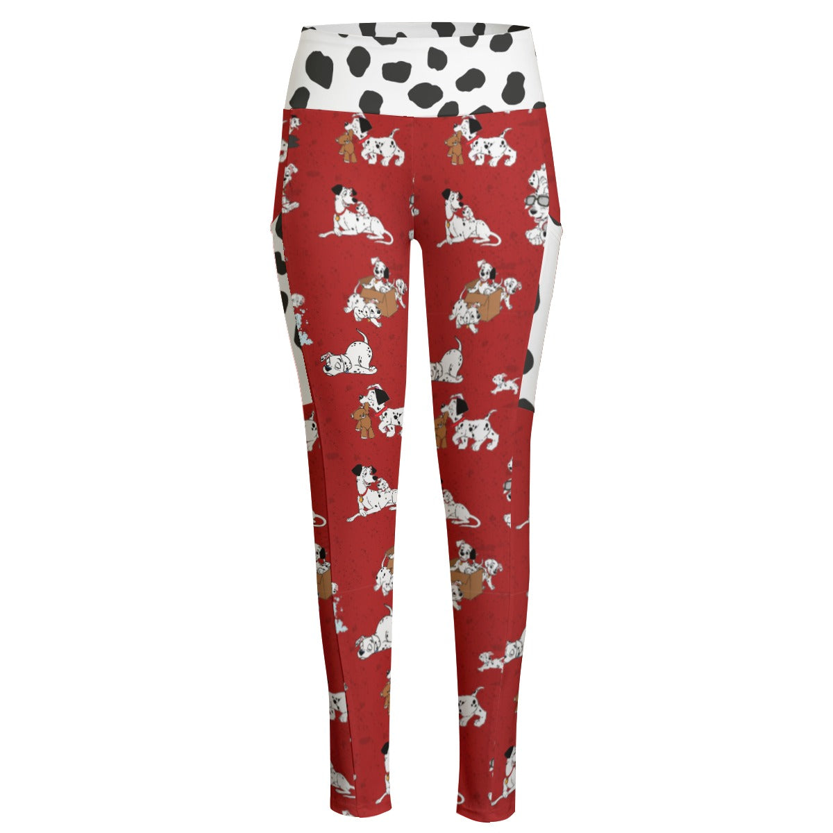 Dalmatian Women's High Waist Leggings With Side Pocket