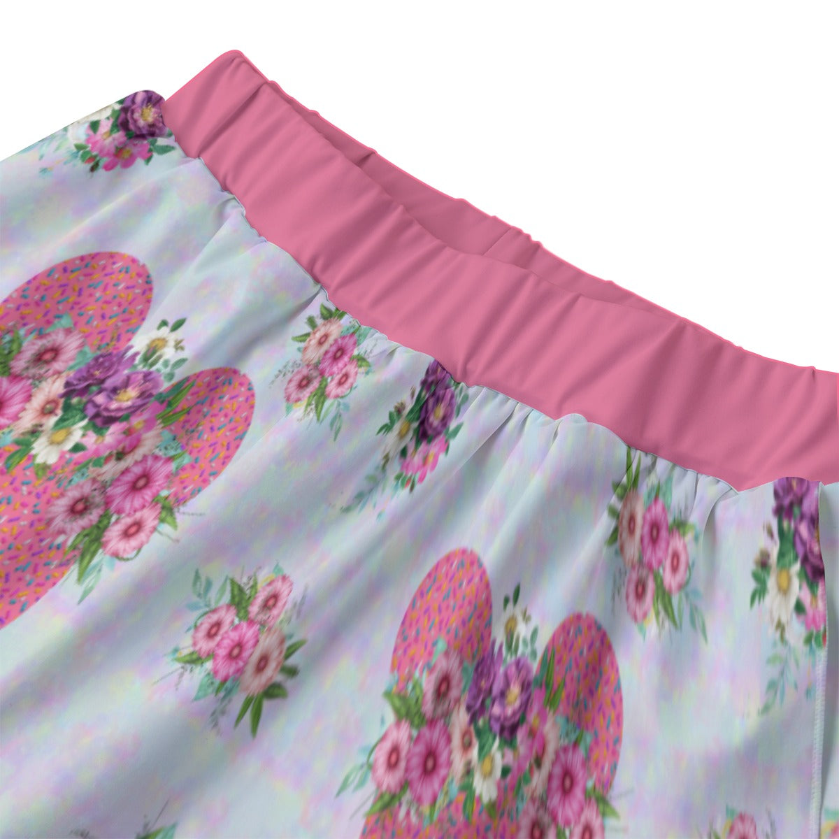 Pink Floral Crown Women's Sports Skorts