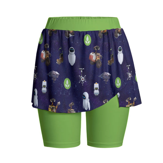 Space Robots Women's Sports Skorts