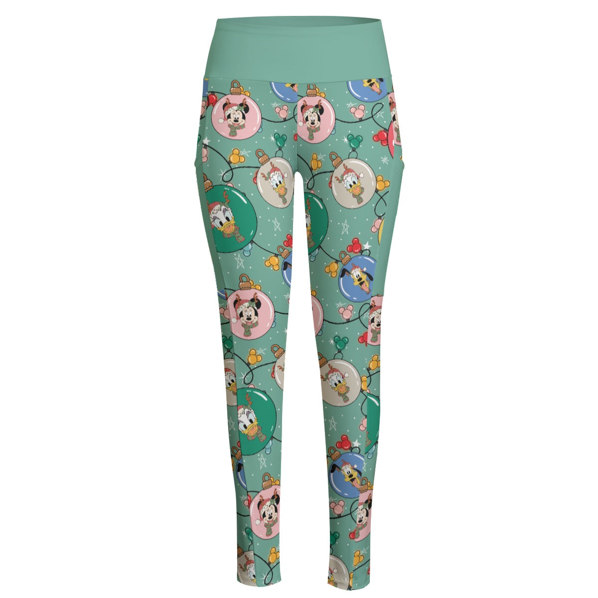 Ornament Pals Women's High Waist Leggings With Side Pocket