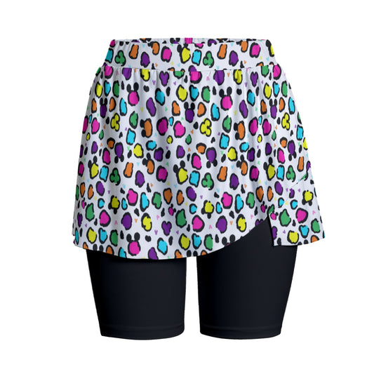 Neon Spots Women's Sports Skorts