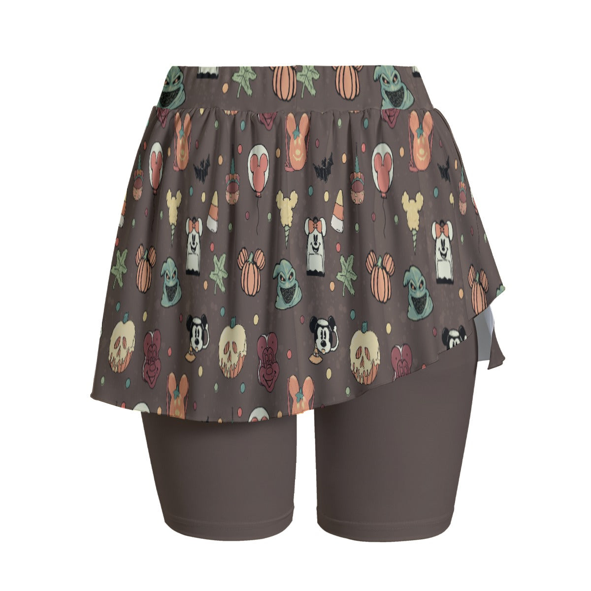 Boho Halloween Brown Women's Sports Skorts