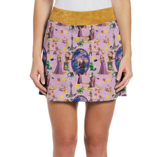 Floating Lanterns Women's Middle-Waisted Skorts