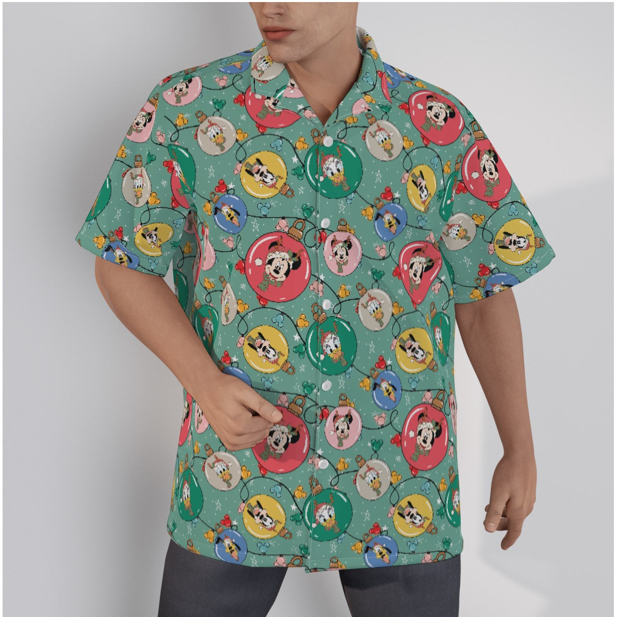Ornament Pals Men's Hawaiian Shirt With Button Closure