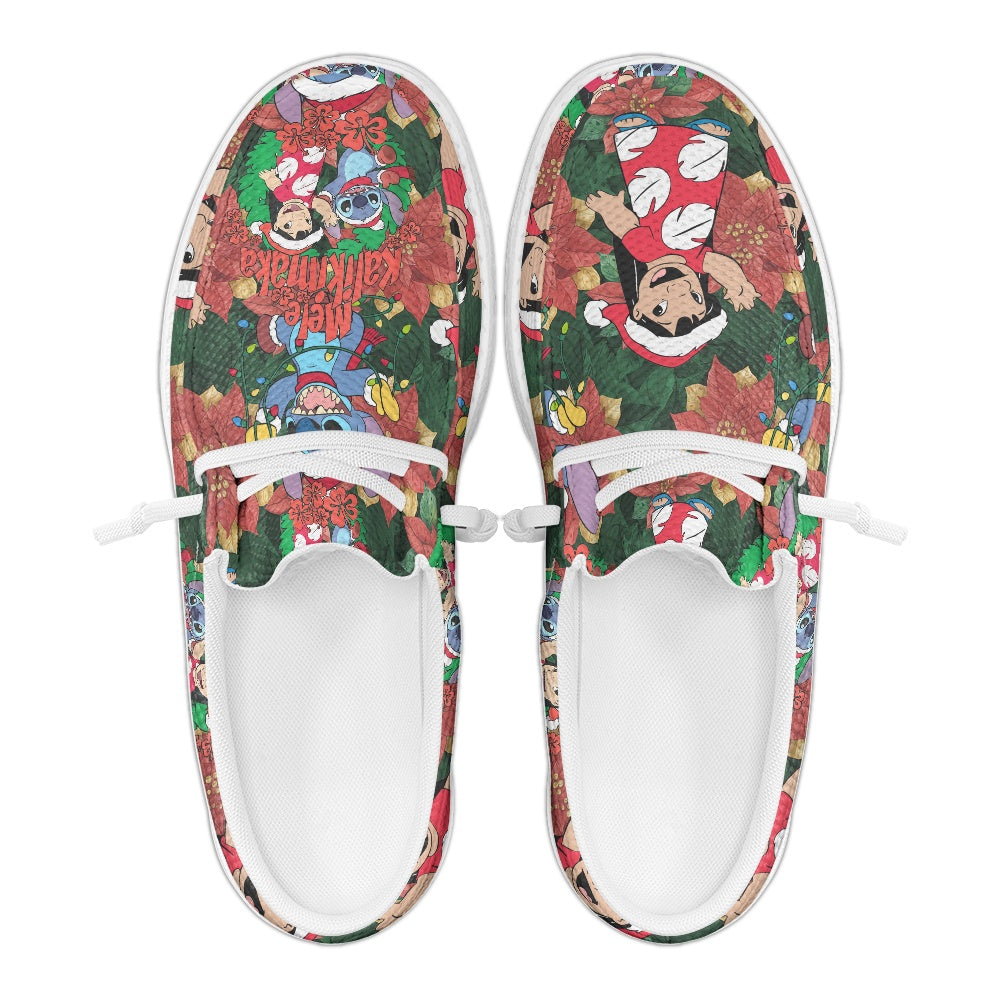 Hawaiian Christmas MESH DUDE SHOES