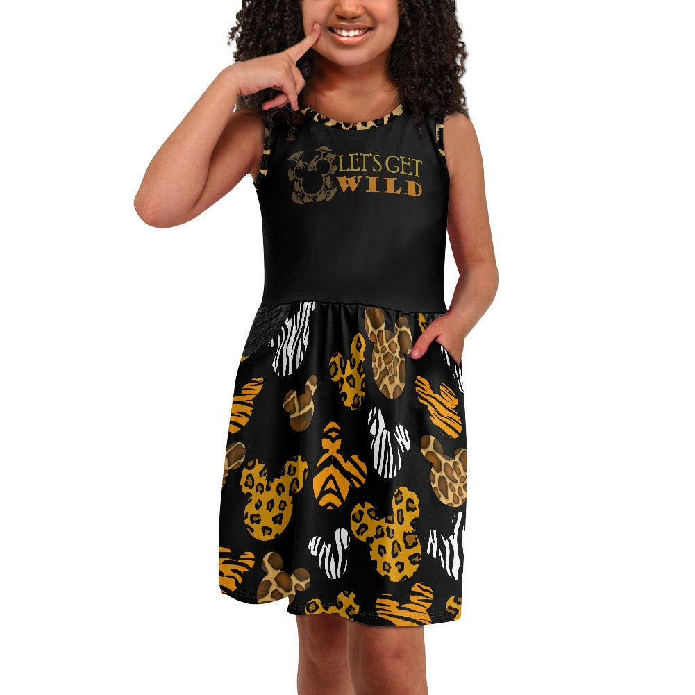 Safari Ears Girl's dress with pockets