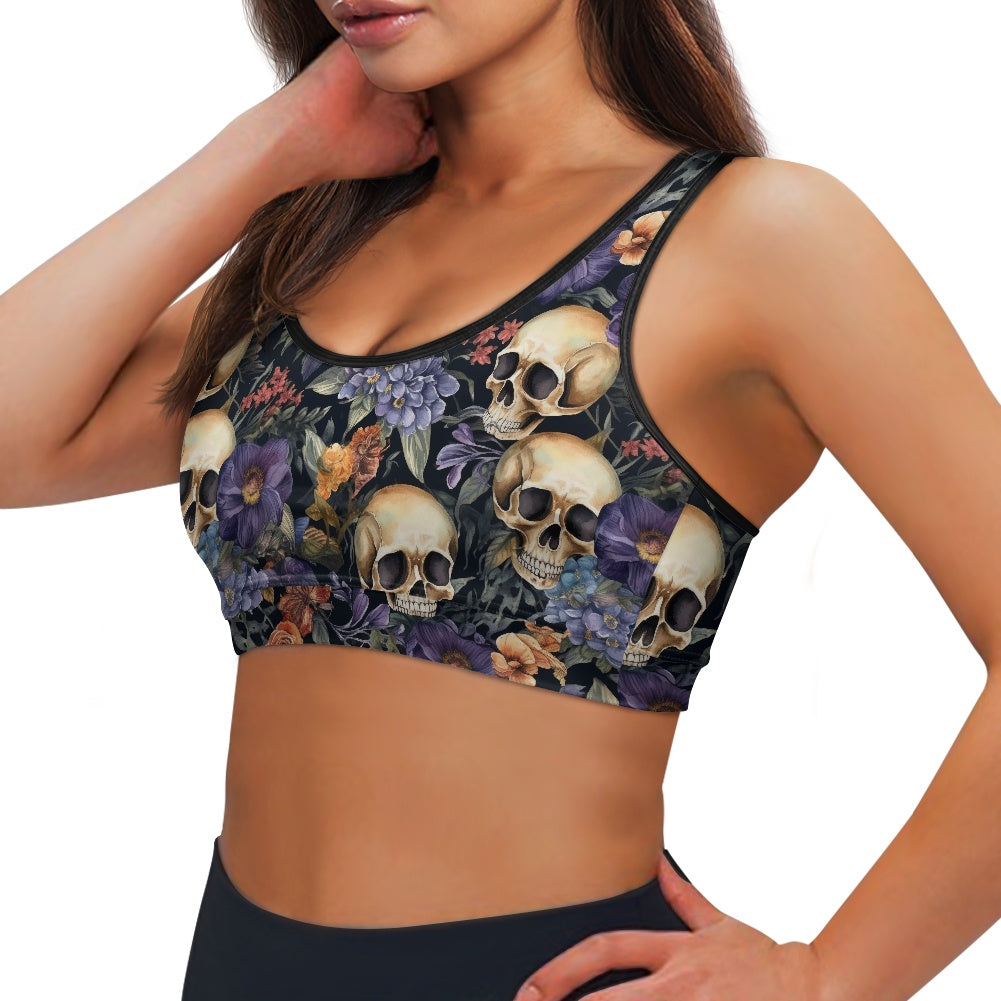 Floral Skulls Women's Sports Vest