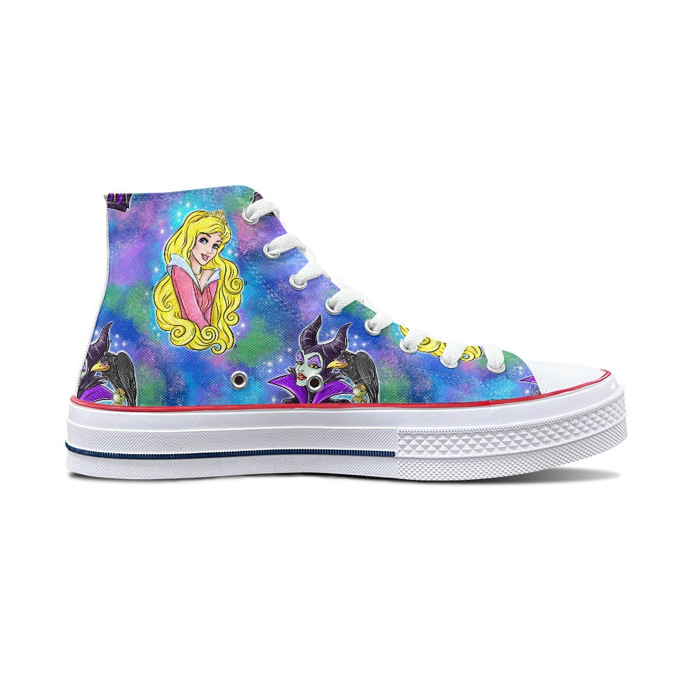 Sleepy Princess High Top Canvas Shoes