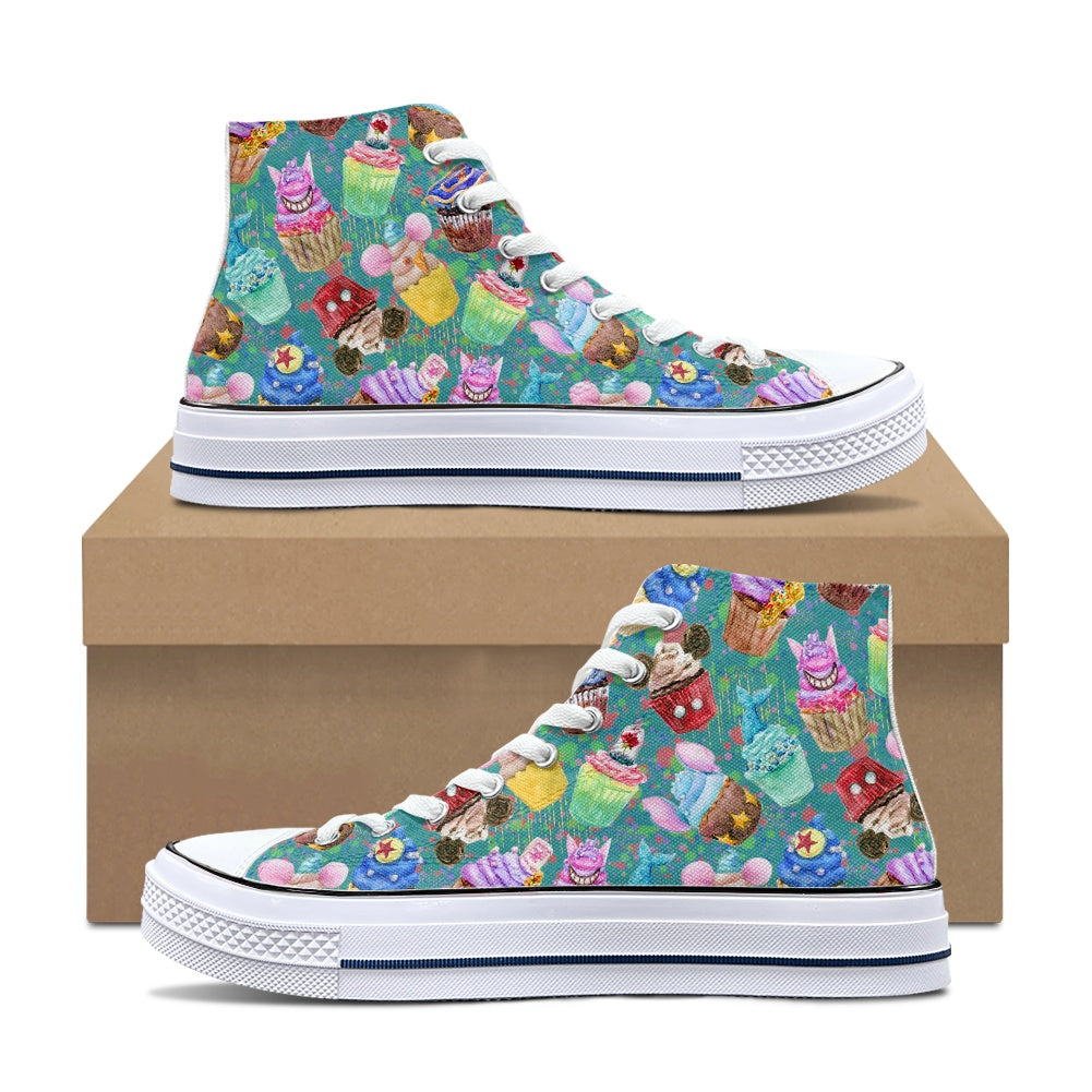 Sweet Treats High Top Canvas Shoes