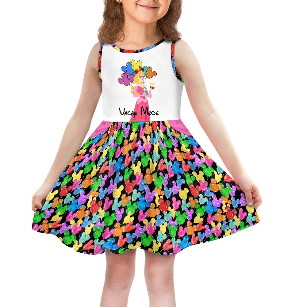 Mouse Balloons- Sleepy Princess- Girl's dress with pockets