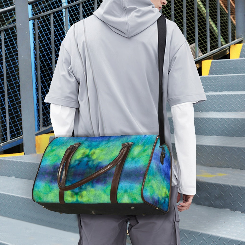 Aqua Tie Dye Travel Handbag