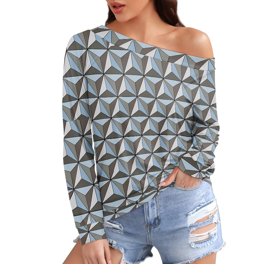 Spaceship Earth Women's one-shoulder top