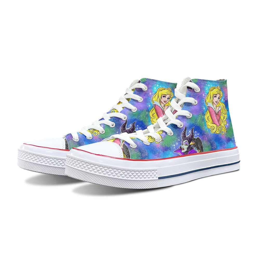 Sleepy Princess High Top Canvas Shoes