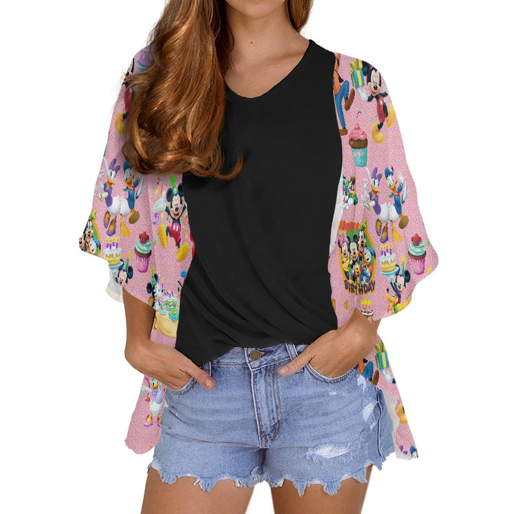 Birthday Pals Women's cardigan chiffon shirt