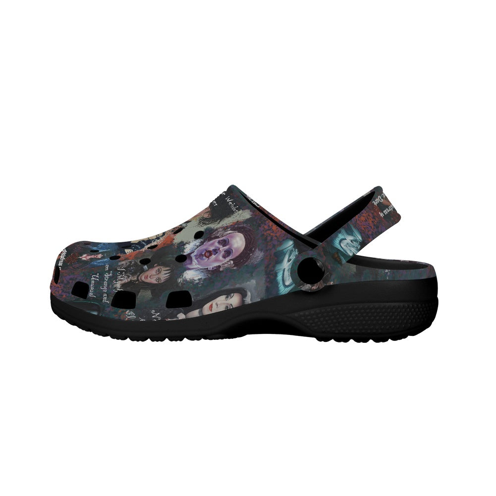 Spooky Babes Crocs Black Sole