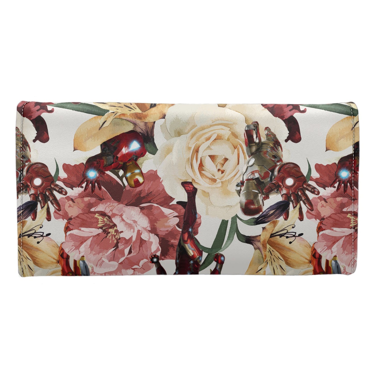 Floral Iron Long Folding Wallet