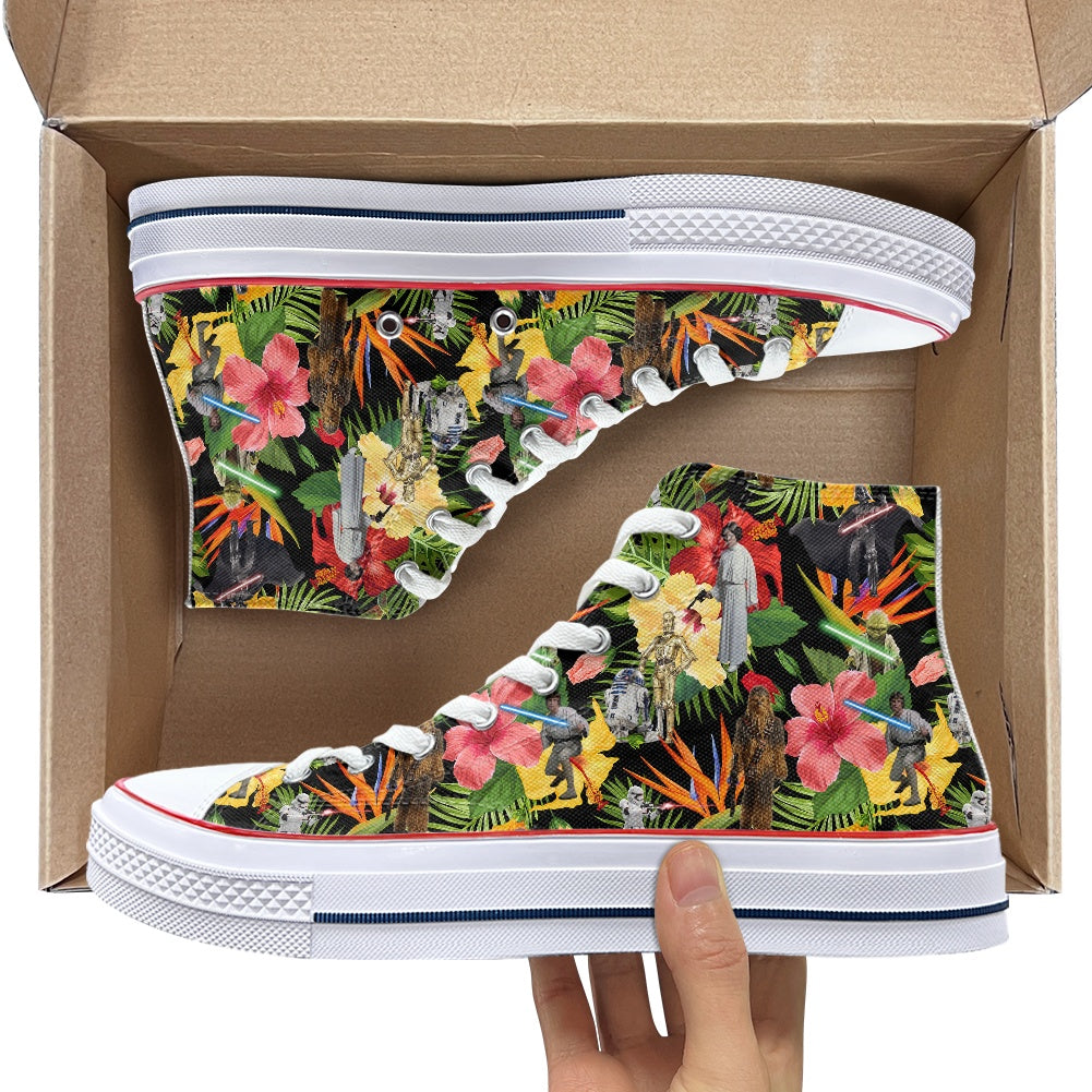 Tropical SW High Top Canvas Shoes