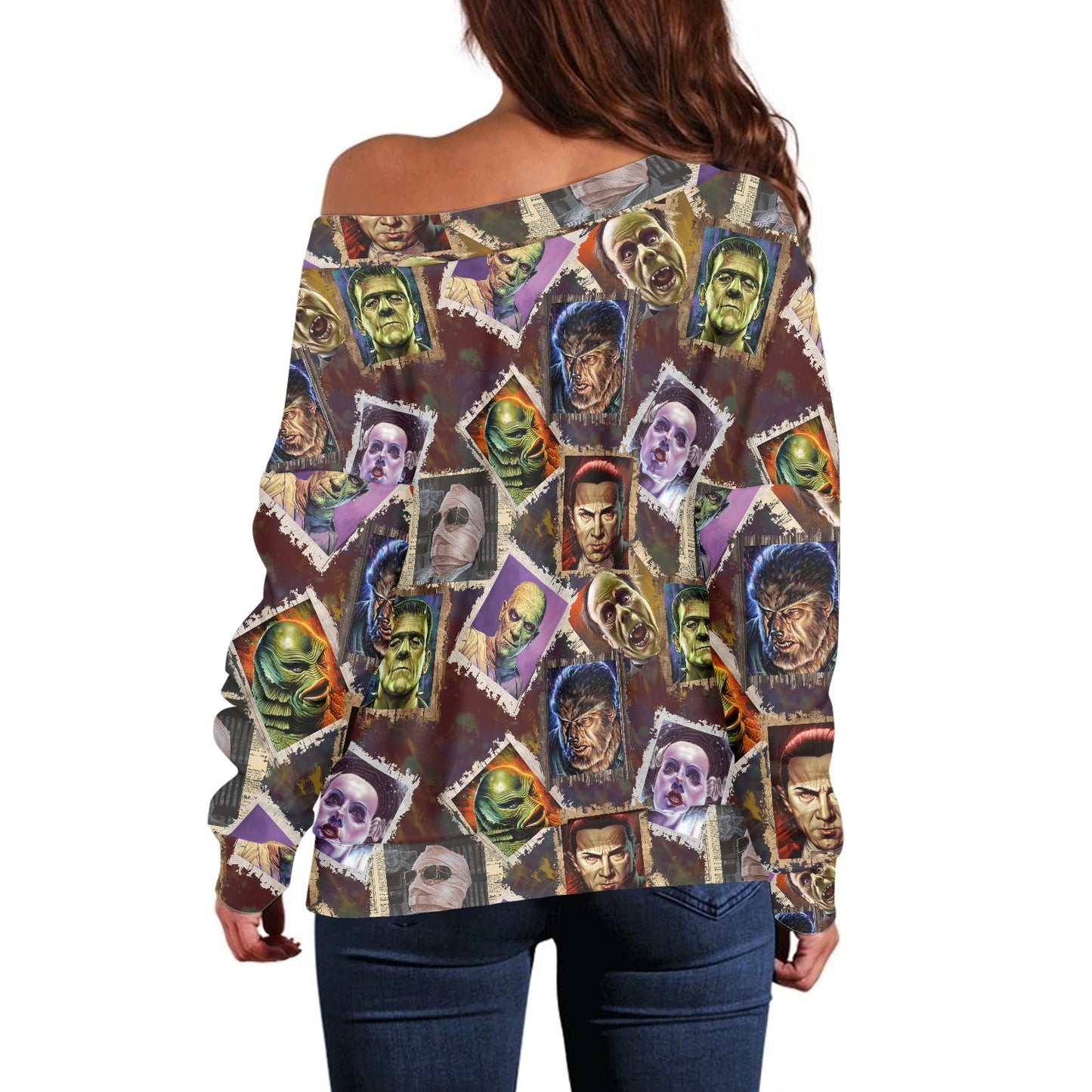 Movie Monsters Women's one-shoulder top