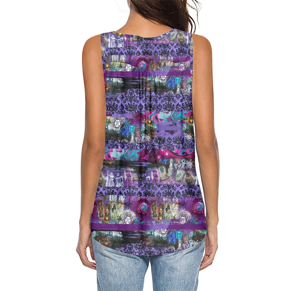 HM Brush Women's Sleeveless V-Neck Top