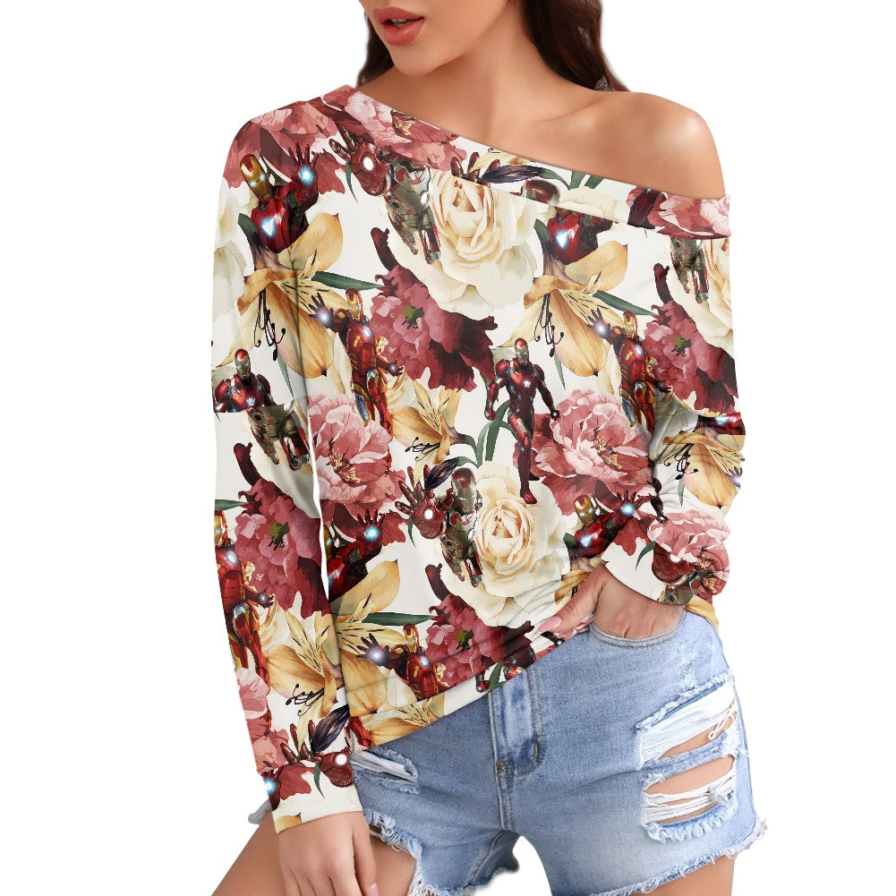 Floral Iron Women's one-shoulder top