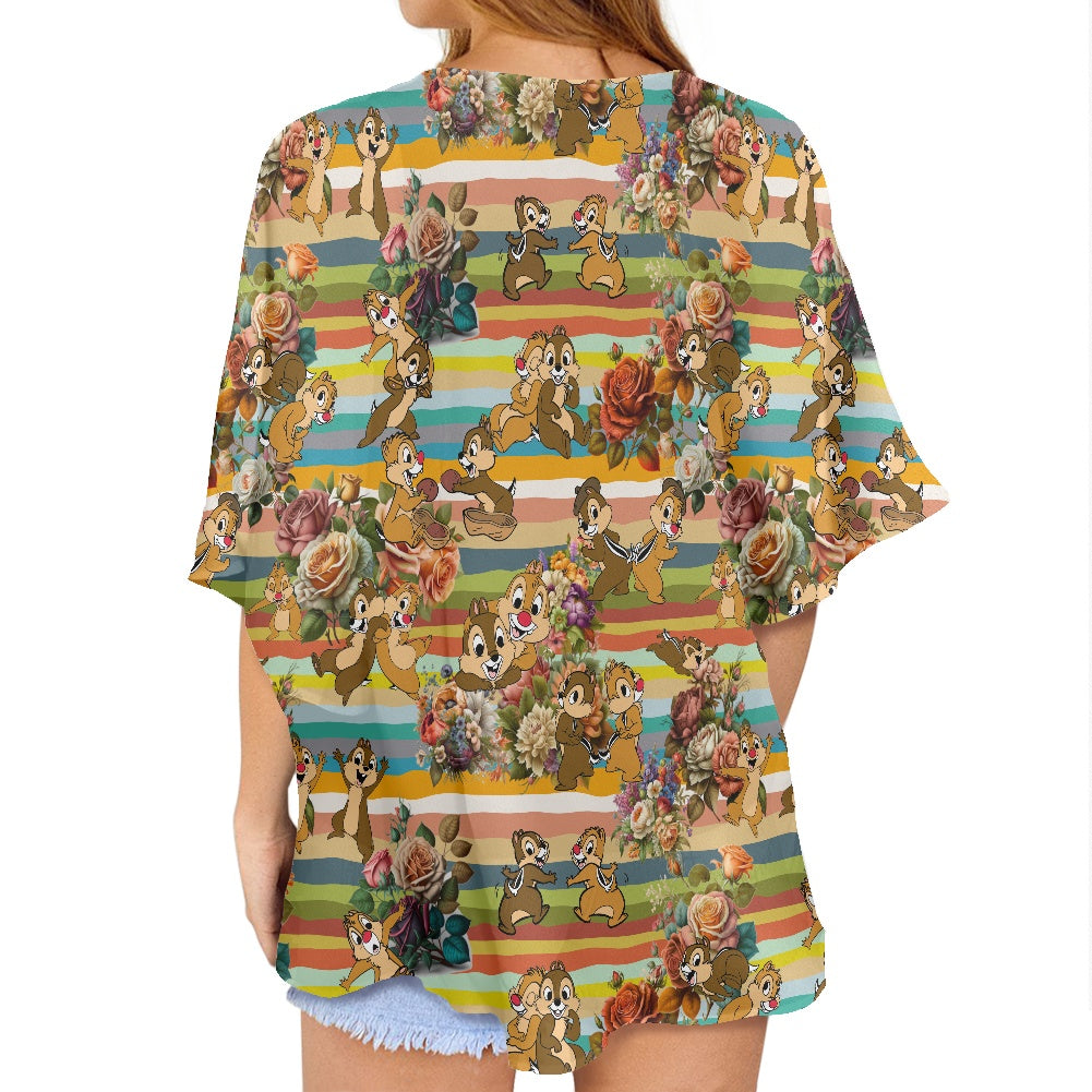 Chipmunks Women's cardigan chiffon shirt