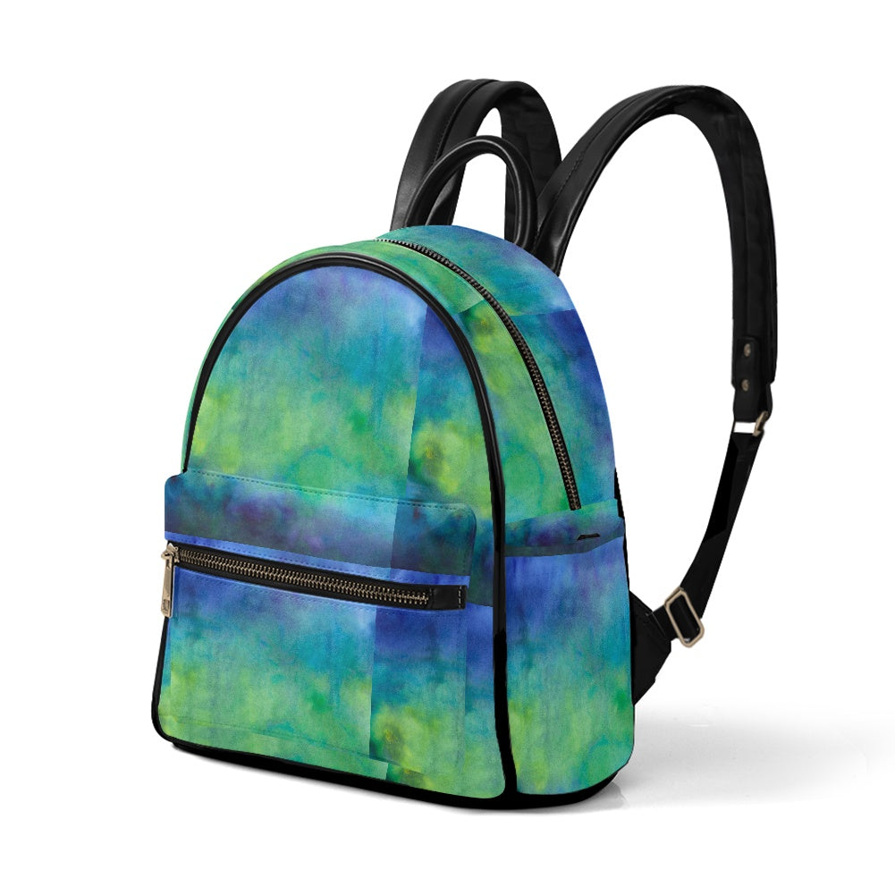 Aqua Tie Dye Casual Backpack for women