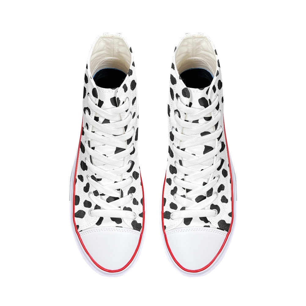 Dalmatian Spots High Top Canvas Shoes