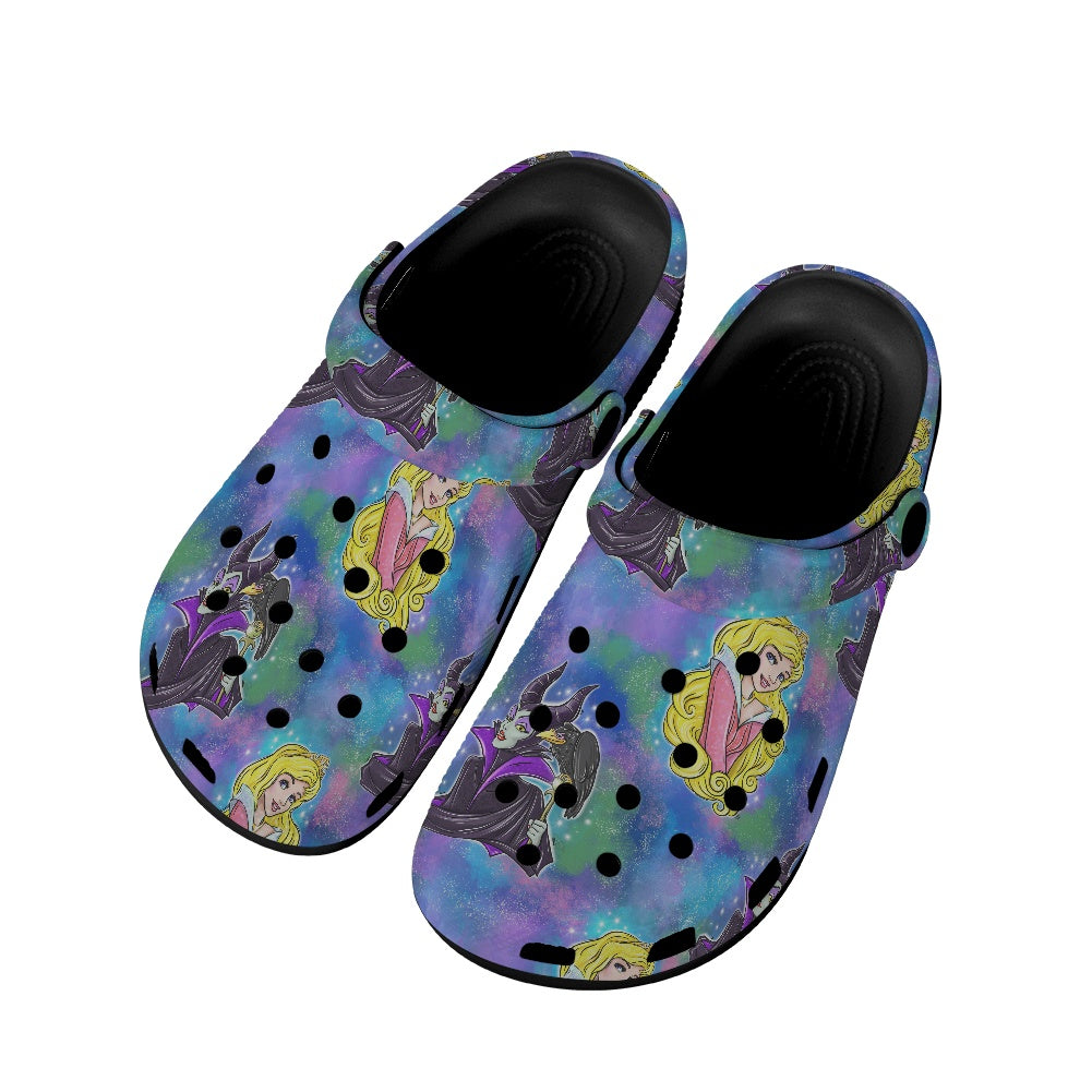 Sleepy Princess Crocs Black Sole