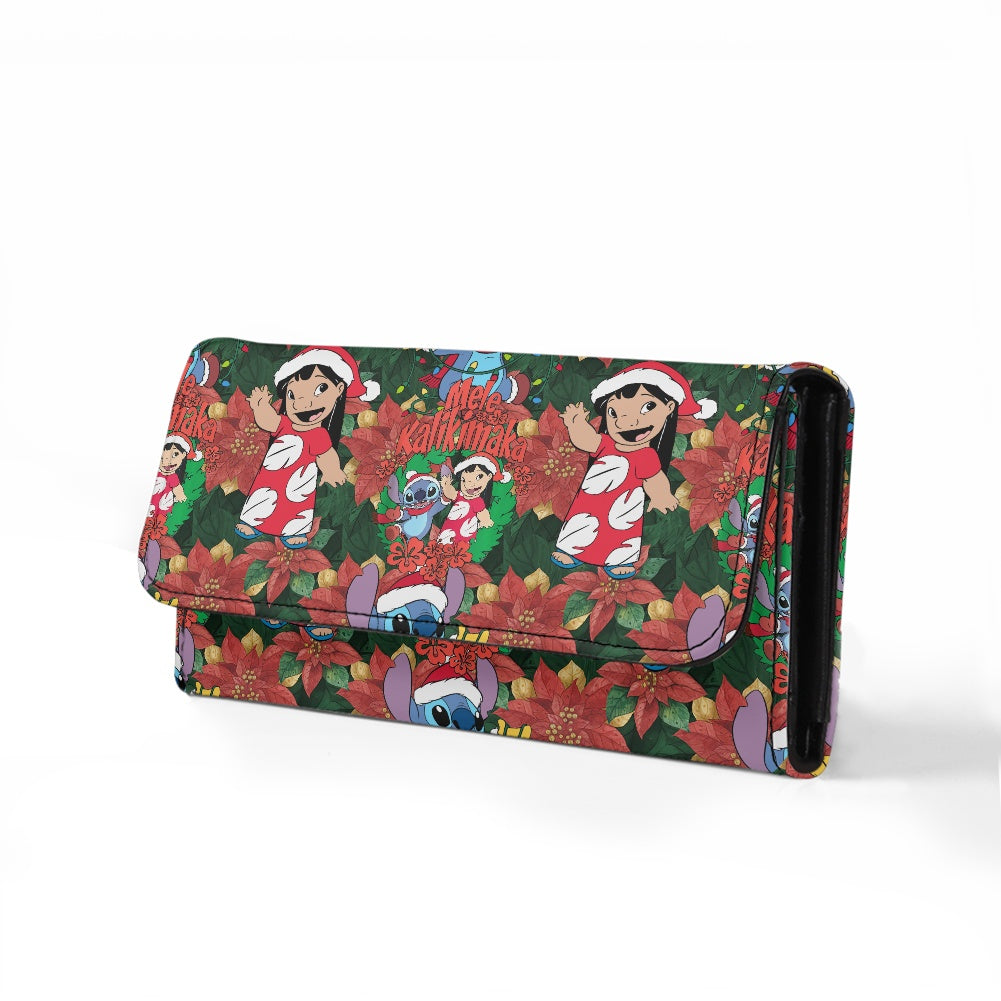 Hawaiian Christmas Long Folding Wallet